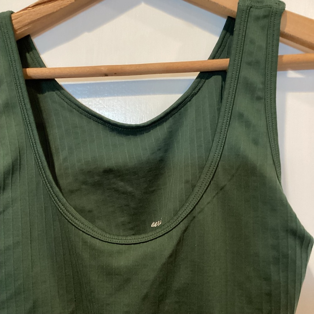 Aerie Olive Ribbed Top - Picture 2 of 9